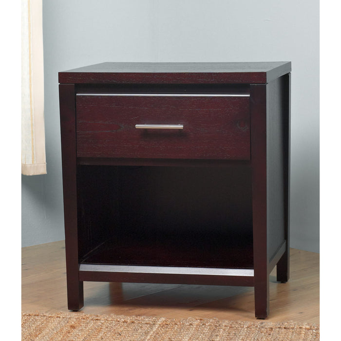 Modus Furniture Nevis One Drawer Nightstand in Espresso 655450119262 NV2381 Image 3