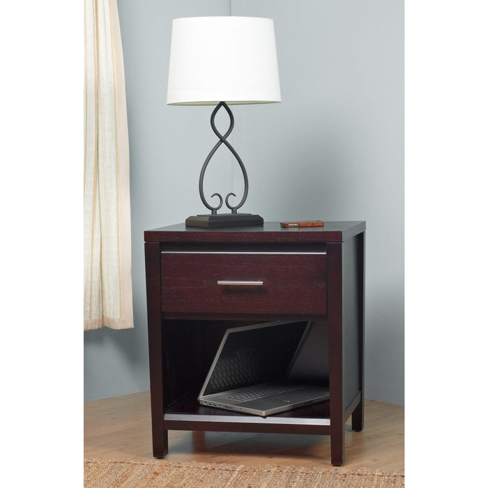 Modus Furniture Nevis One Drawer Nightstand in Espresso 655450119262 NV2381 Image 4
