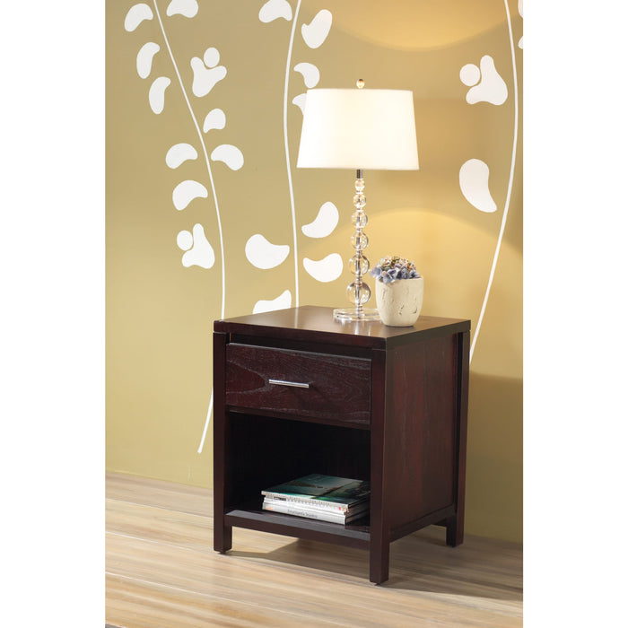 Modus Furniture Nevis One Drawer Nightstand in Espresso 655450119262 NV2381 Image 5