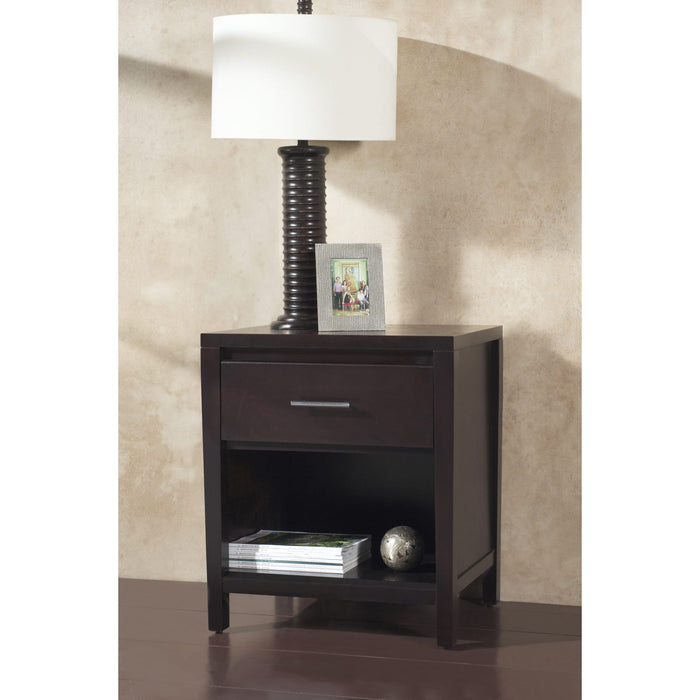 Modus Furniture Nevis One Drawer Nightstand in Espresso 655450119262 NV2381 Image 6