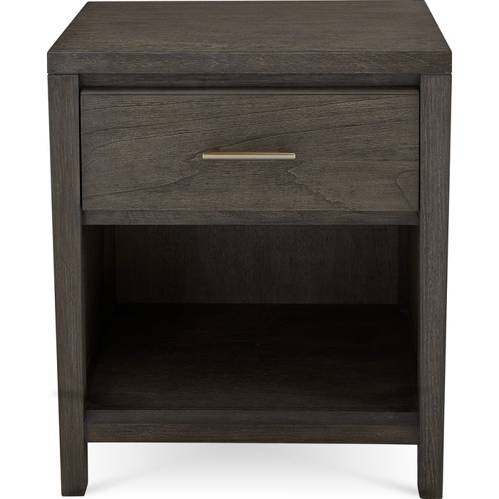 Modus Furniture Nevis One Drawer Nightstand in Sharkskin 655450352348 NVGX81 Image 3