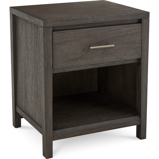Modus Furniture Nevis One Drawer Nightstand in Sharkskin 655450352348 NVGX81 Image 4
