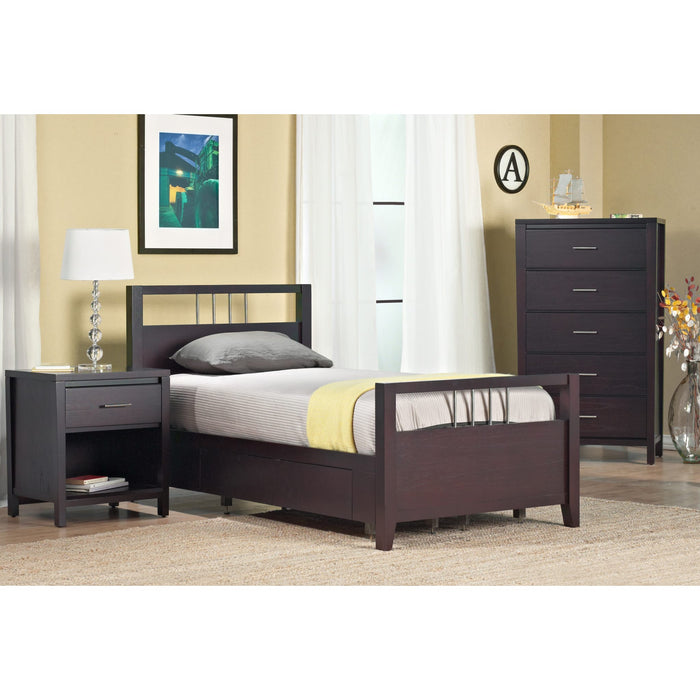 Modus Furniture Nevis Platform Storage Bed in Espresso  NV23S  Image 3