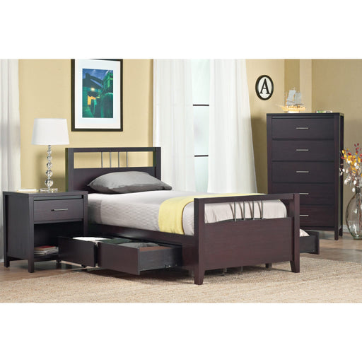 Modus Furniture Nevis Platform Storage Bed in Espresso  NV23S  Image 4