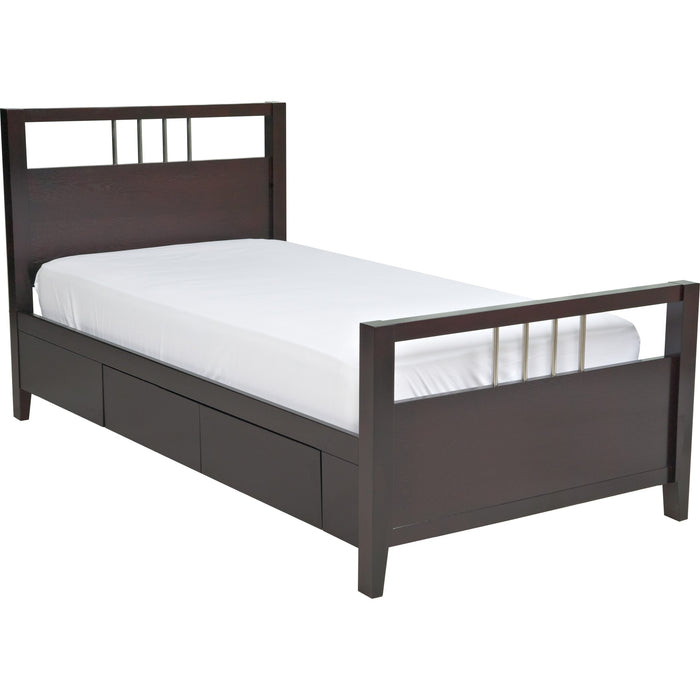 Modus Furniture Nevis Platform Storage Bed in Espresso  NV23S  Image 5