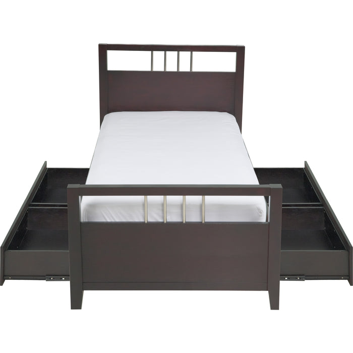 Modus Furniture Nevis Platform Storage Bed in Espresso  NV23S  Image 6