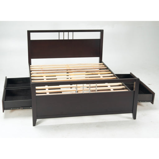 Modus Furniture Nevis Platform Storage Bed in Espresso  NV23S  Image 9
