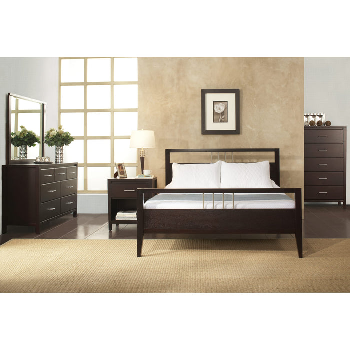 Modus Furniture Nevis Wood Platform Bed in Espresso  NV23F  Image 2