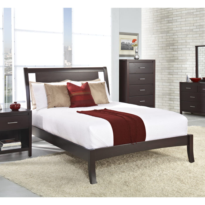 Modus Nevis Wood Sleigh Bed in EspressoMain Image