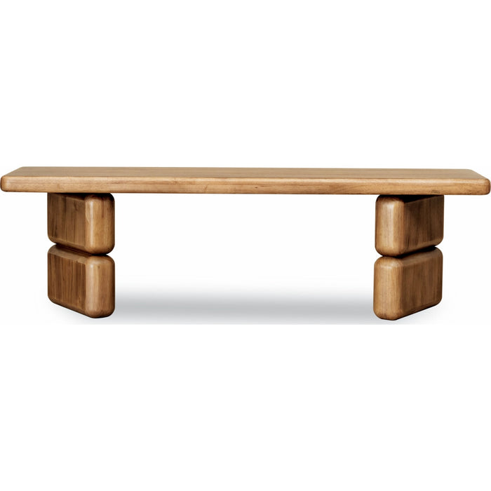 Modus Furniture Nia Acacia Wood Dining Bench in Lioness 655450480003 UHXW65 Image 2