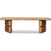 Modus Furniture Nia Acacia Wood Dining Bench in Lioness 655450480003 UHXW65 Image 2