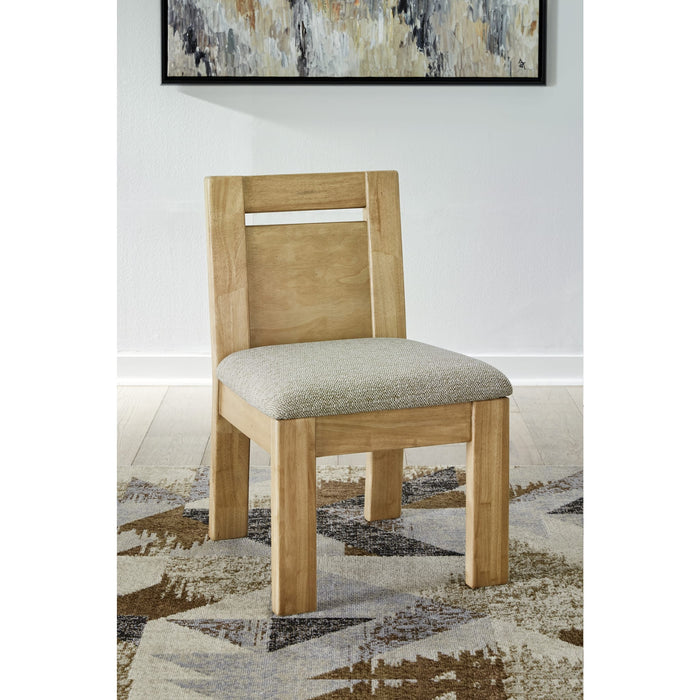 Modus Furniture Nia Chenille Upholstered Dining Chair in Lioness and Hyena 655450480010 UHXW63 Main Image