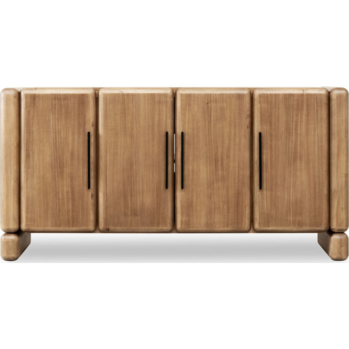 Modus Furniture Nia Four Door Acacia Wood Sideboard in Lioness 655450480041 UHXW78 Image 2