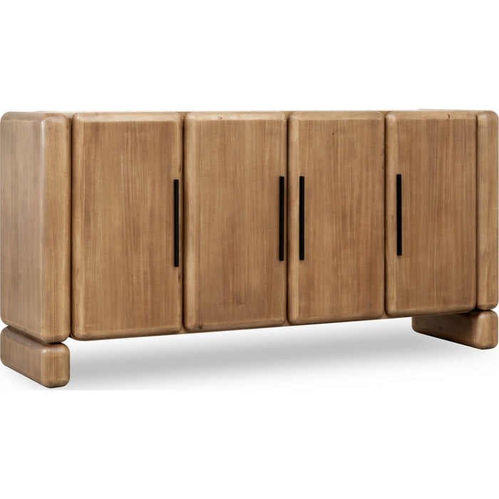 Modus Furniture Nia Four Door Acacia Wood Sideboard in Lioness 655450480041 UHXW78 Image 3