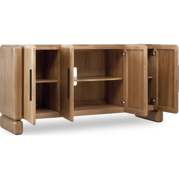 Modus Furniture Nia Four Door Acacia Wood Sideboard in Lioness 655450480041 UHXW78 Image 4
