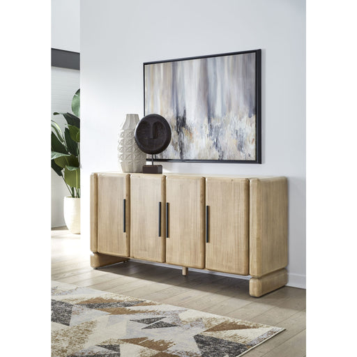 Modus Furniture Nia Four Door Acacia Wood Sideboard in Lioness 655450480041 UHXW78 Image 6