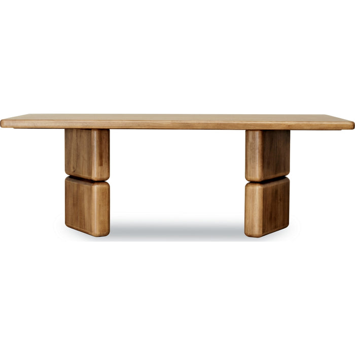 Modus Furniture Nia Rectangular Acacia Wood Dining Table in Lioness 655450480119 UHXW60 Image 5