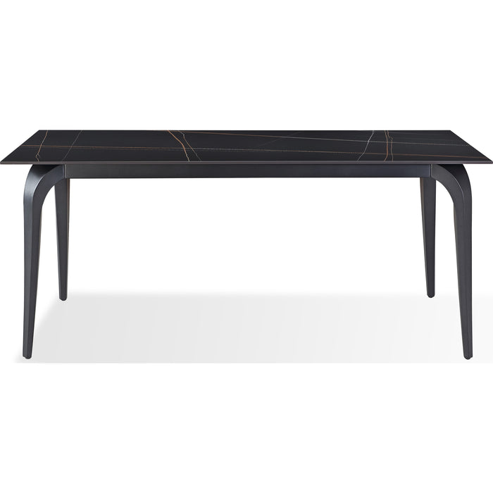 Modus Furniture Nicoya Stone Top Rectangular Dining Table in Black Stone and Black Metal 655450372841 LJLF60 Image 2