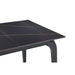 Modus Nicoya Stone Top Rectangular Dining Table in Black Stone and Black Metal Image 4