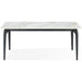 Modus Furniture Nicoya Stone Top Rectangular Dining Table in Pumpkin Spice Stone and Black Metal 655450402616 LJPM60 Image 4