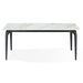 Modus Nicoya Stone Top Rectangular Dining Table in Pumpkin Spice Stone and Black Metal Image 4