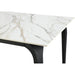 Modus Furniture Nicoya Stone Top Rectangular Dining Table in Pumpkin Spice Stone and Black Metal 655450402616 LJPM60 Image 5