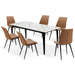 Modus Nicoya Stone Top Rectangular Dining Table in Pumpkin Spice Stone and Black Metal Image 6