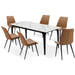 Modus Furniture Nicoya Stone Top Rectangular Dining Table in Pumpkin Spice Stone and Black Metal 655450402616 LJPM60 Image 6