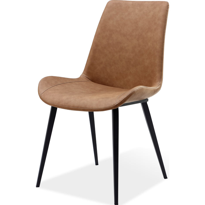 Modus Furniture Nicoya Upholstered Dining Chair in Buckskin Synthetic Leather and Black 655450372872 LJLF63 Image 3