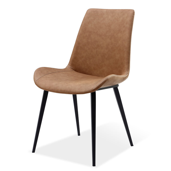 Modus Nicoya Upholstered Dining Chair in Buckskin Synthetic Leather and BlackImage 3