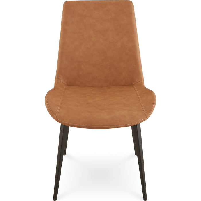 Modus Furniture Nicoya Upholstered Dining Chair in Buckskin Synthetic Leather and Black 655450372872 LJLF63 Image 4
