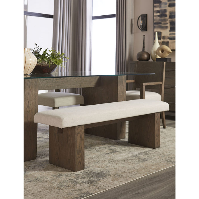 Modus Furniture Oakland Bench in Brunette 655450331428 FQBM65 Main Image