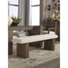 Modus Furniture Oakland Bench in Brunette 655450331428 FQBM65 Main Image