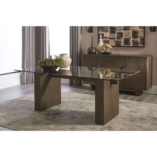 Modus Furniture Oakland Glass Table in Brunette 655450331343 FQBM60 Main Image