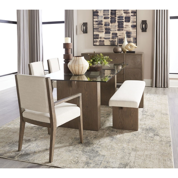 Modus Oakland Upholstered Arm Chair in Brunette Image 2