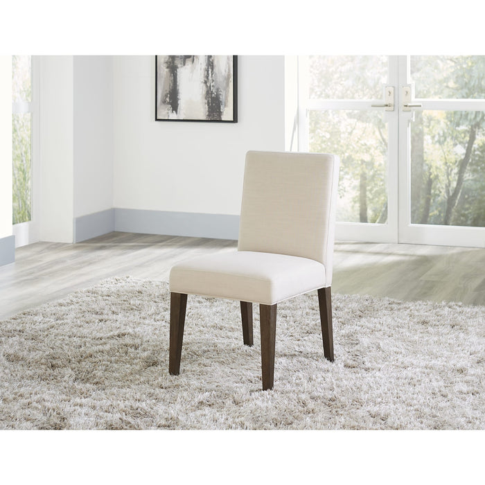 Modus Furniture Oakland Upholstered Side Chair in Abalone Linen and French Roast 655450331268 FPBL63B Main Image