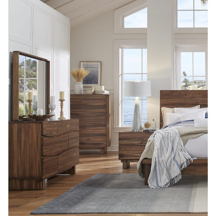 Modus Furniture Ocean Five Drawer Solid Wood Chest in Natural Sengon (2024) 655450431784 8C7984A Image 1