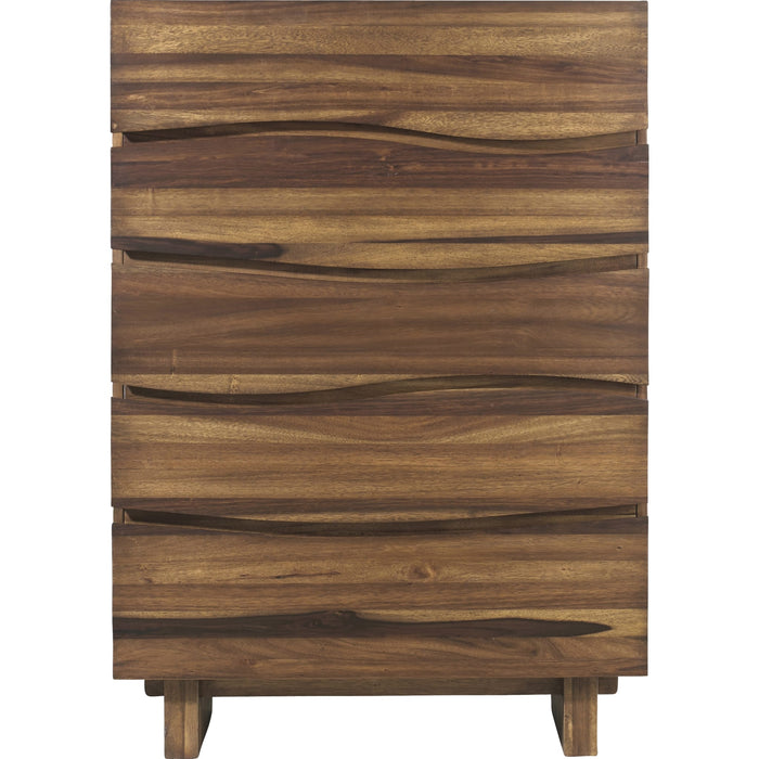 Modus Furniture Ocean Five Drawer Solid Wood Chest in Natural Sengon (2024) 655450431784 8C7984A Image 2