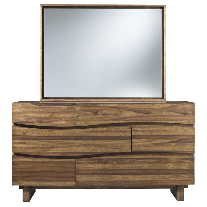 Modus Ocean Six Drawer Solid Wood Dresser in Natural Sengon (2024)Image 2