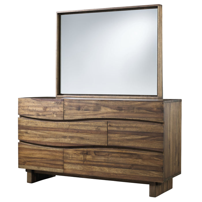 Modus Ocean Six Drawer Solid Wood Dresser in Natural Sengon (2024)Image 3