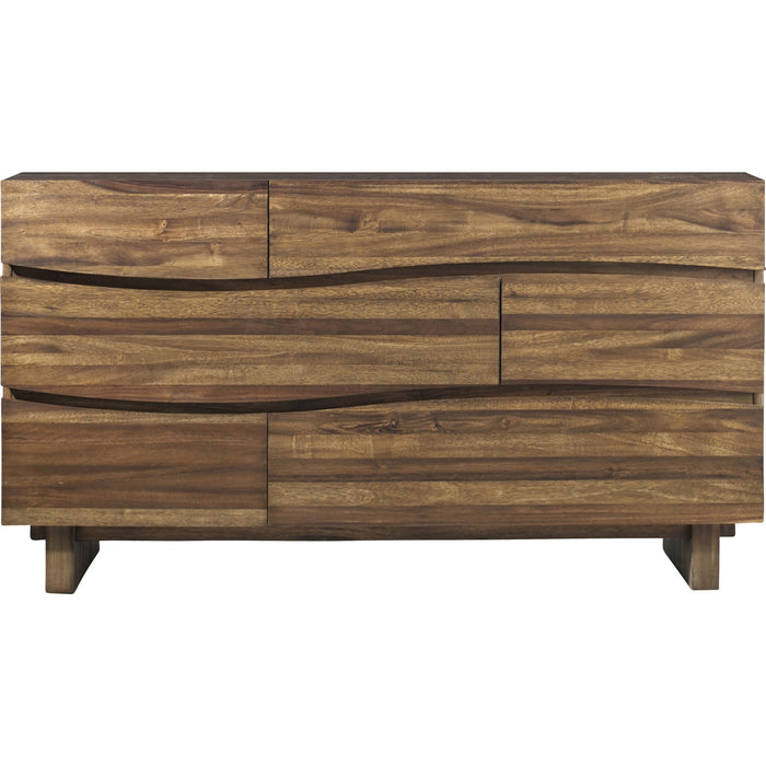 Modus Furniture Ocean Six Drawer Solid Wood Dresser in Natural Sengon (2024) 655450431777 8C7982A Image 4