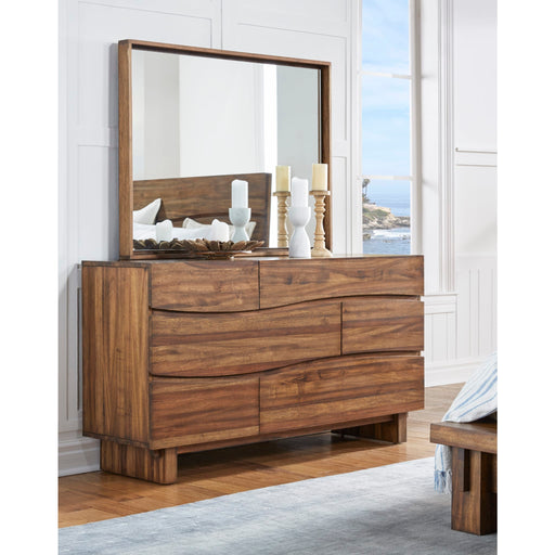 Modus Ocean Six Drawer Solid Wood Dresser in Natural Sengon (2024)Main Image