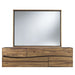 Modus Ocean Solid Wood Floating Glass Mirror in Natural Sengon Image 2