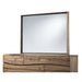 Modus Ocean Solid Wood Floating Glass Mirror in Natural Sengon Image 3