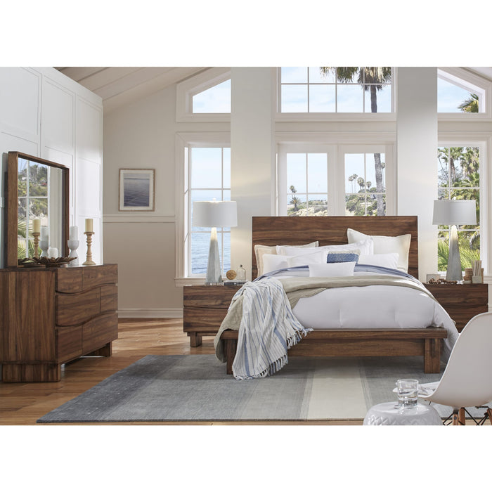 Modus Ocean Solid Wood Platform Bed in Natural Sengon Image 2