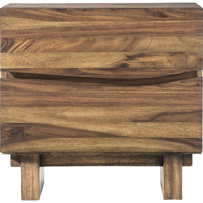 Modus Furniture Ocean Two Drawer Solid Wood Nightstand in Natural Sengon 655450164538 8C7981 Image 3