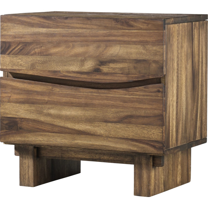 Modus Furniture Ocean Two Drawer Solid Wood Nightstand in Natural Sengon 655450164538 8C7981 Image 4