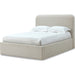 Modus Furniture Off White Upholstered Platform Bed in Ricotta Boucle  MQMYH  Image 4