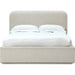 Modus Furniture Off White Upholstered Platform Bed in Ricotta Boucle  MQMYH  Image 5