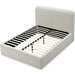 Modus Furniture Off White Upholstered Platform Bed in Ricotta Boucle  MQMYH  Image 7